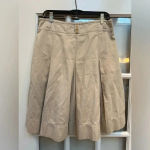 DKNY Vintage Jeans | Tan Pleated Y2K Full Skirt Women’s Size 8 Medium M Photo 1