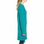 Free People  Blue Heart It Laces Chenille Cotton Blend Sweater sz Med Photo 6