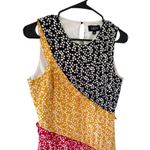 Saloni AGNES KNOT PRINT SILK CREPE DE CHINE DRESS Red Size 8 Photo 7