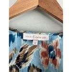 House of Harlow 1960 | Boho Ruffle Abstract Floral Top | Zoe Blue | Sz S Photo 5