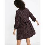 Madewell  Plaid Flannel Shirt Dress Raglan Button Front Casual Oversized US 0 NWT Photo 2