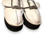 UGG x Opening Ceremony Tasman Off White Leather Faux Fur Platform Mules Sz 8 Photo 5