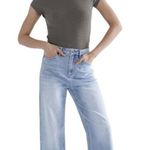 Mica Los Angeles Super High Rise Straight Leg Jeans Size 31 Loose Fit Blue Photo 0