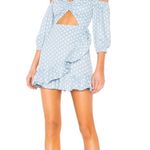 Revolve Michelle Dress in Baby Blue Dot  Photo 0