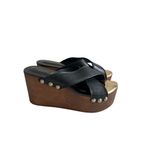 Rachel Zoe Maddi Black Soft Calf Leather Platform Sandals Size 6.5 Photo 1