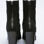 ZARA nwt split suede cowboy western high heel ankle boots Photo 2