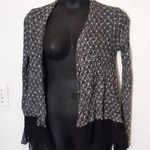 Paper Crane black/white sheer bottom knit cardigan Photo 0