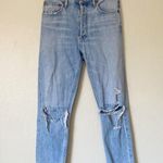AGOLDE Riley High Rise Straight Crop Distressed Ripped Knee Jeans Size 27 Photo 4