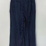 Danielle Bernstein  WeWoreWhat Pleated Trouser Pin Stripe High Rise Navy Photo 6