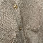 Marled Metallic Knit Cardigan Champagne Gold Sequins Button size medium NWT Photo 5