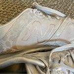 New Balance Women's 555 V1 Sneaker Retro Style Overcast/Champagne Metallic Photo 8