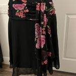 Hot Kiss Strapless black and pink floral cocktail dress Photo 3