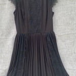 Banana Republic Black Fit and Flare Laced Dress Size 4 Photo 0