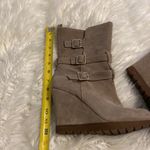 Arturo Chiang  Leather Boots size 9 excellent condition wedge heel 4” color gray Photo 13