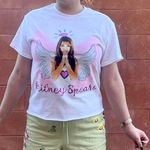 Urban Outfitters  Britney Spears White Boxy Crop Tee Photo 1