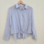 by the way. Carrie Button Up Blouse Light Blue size small Photo 2
