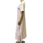 Delicates Vintage Delicate SPA Pink Maxi Shirt Dress Cover Up Coastal Fish Womens Medium Photo 2