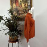 kim rogers Women's Sweater Burnt Orange Cardigan Size Small Pullover Long Sleeve Photo 5