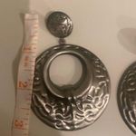 Vintage Dark gray muted hoop earrings Photo 2