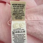 L.L.Bean  100% Linen Button Up Shirt in Pink, Size Medium‎ Photo 11