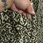 ZARA NWT  Printed Modal‎ Midi Dress Green/Cream Size Small Photo 5