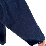 Vtg Country Lace Christmas Appliqué Open Front Patchwork Gingham Cardigan Jacket Blue Size undefined Photo 6