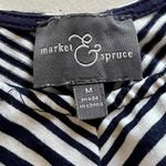 Market & Spruce Womens Sleeveless Striped Blue And White Maxi M Photo 5