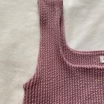 light pink mauve ribbed textured tank top Photo 3
