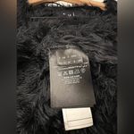 Oui fuzzy fluffy snap button V neck cardigan long sleeve black soft 8 Photo 4