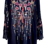 Johnny Was Lulu Heavily Embroidered Georgette Tunic Hummingbirds (oversized) NWT Photo 5