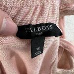 Talbots Plus 3X Sparkle Knit Ruffle Mock Neck Sweater Balloon Sleeve Blush Pink Photo 6