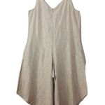 Everlily Lurex Stripe Linen Wide Leg Jumpsuit Photo 4