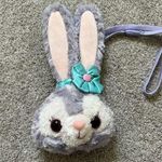 Japan TDS Duffy Ballet Bunny StellaLou Plush Head Pass Card Case w shopping bag Gray Photo 0
