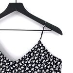 Something Navy Tank Top Floral Black White S Photo 1
