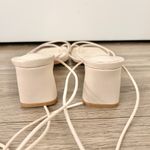 Lulus Strappy Toe Wrap Low Heeled Sandals Nude Size 7.5 NEW Photo 4