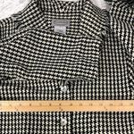 StoneBridge womens jacket blazer suit black & white houndstooth fringe small Photo 7