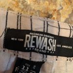 REWASH New NWT Linen  Brand Pants Womens Large Blue White Striped Size 11 L Photo 7