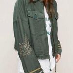 Free People  Extreme Cropped Military Jacket in moss green size medium Photo 0
