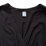 Old Navy  Maternity Black V-Neck 3/4 Sleeve Tie Waist Blouse Top Size Medium NEW Photo 2