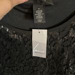 Lane Bryant New Lace Sequins Blouse Mini Dress in Black 20 Photo 3