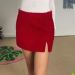 ZARA Red mini skirt with size slit from . brand new with tags tweed skirt size xs Photo 2