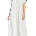 Nike  Sportwear's Organic Cotton Spliced Logo 2 Tone Short Sleeve Midi Dress Sz S Photo 0