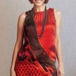 CAbi  Crewneck Sleeveless Geometric Print Silk Blend Tunic Size M Style # 154 Photo 1