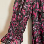 Urban Outfitters Laura Ashley Maisy Mock Neck Mini Dress Floral Shirred Black UO Photo 7