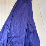 La Femme  Purple Rhinestones One Shoulder Dress Cocktail Cruise Ballgown Size 6 Photo 0