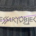 Necessary Objects Black ribbed knit maxi dress, women's large stretchy sleeveless scoop neck maxi Photo 6