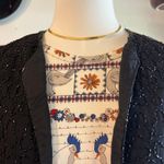 JMB 70s Vintage Black Swiggly Swirl Beaded Evening Glam Jacket Size Small Photo 5