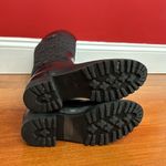 Tory Burch  Black Two Tone Mixed Media Leather Riding Boots Equestrian size 5.5 M Photo 9