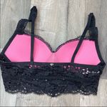 PINK - Victoria's Secret PINK by Victoria’s Secret Eyelet Lace Underwire Bralette Black XS Photo 9