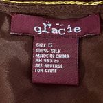 Gracie Silk and Sequined Skirt, Brown, Small Brown Photo 6